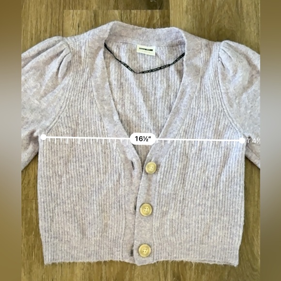 Purple CottageCore Soft Crop Sweater - Picture 6 of 11